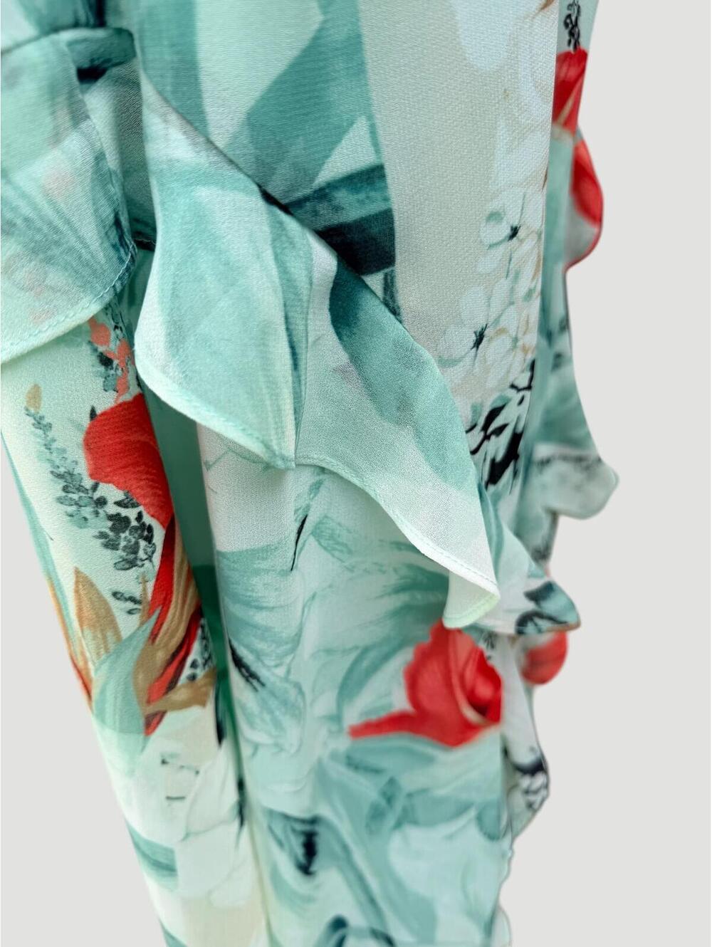 White House Black Market Floral Halter Midi Dress Size 6 - Picture 5 of 9